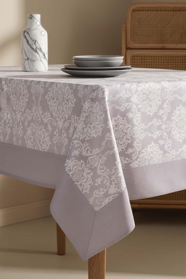 Damascus Gri Masa Örtüsü 160x220 cm - Image 1