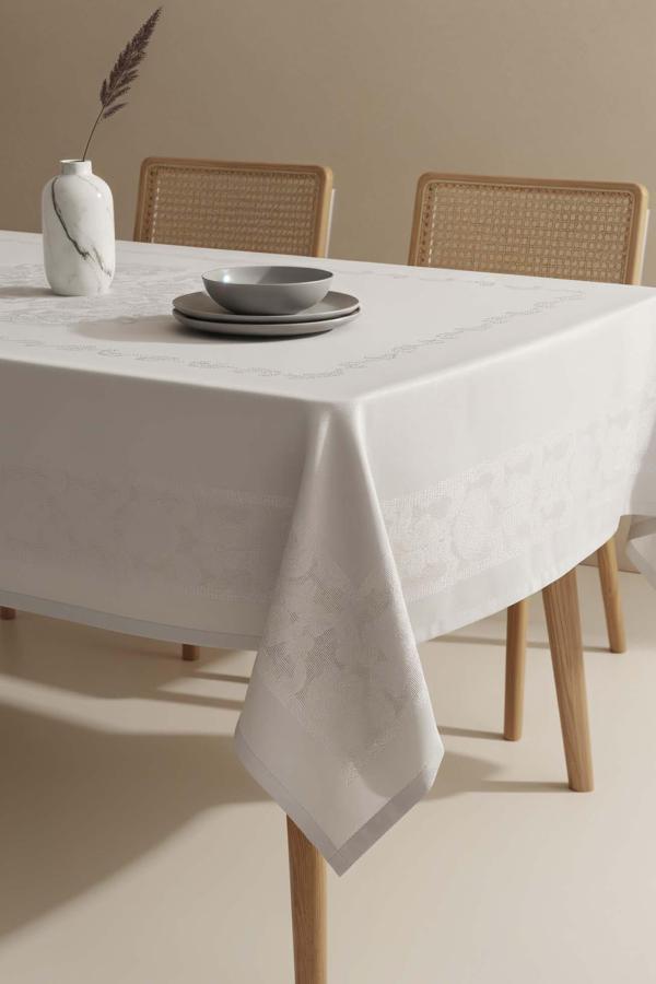 Jumbo Jakar Gri Sıvı İtici Leke Tutmaz Masa Örtüsü 160x220 cm - Image 1