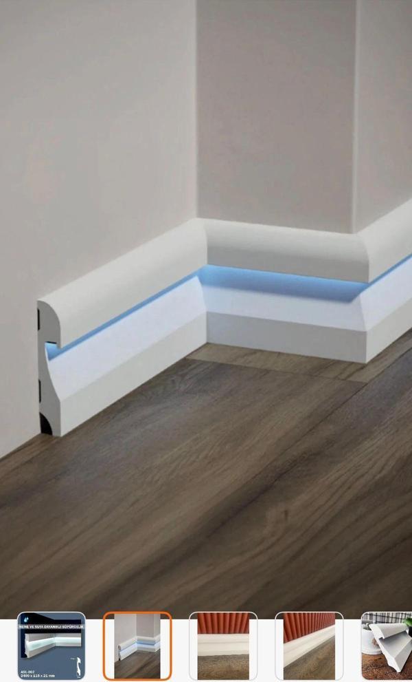 LEDLİ SÜPÜRGELİK %100 SUDAN ETKİLENMEZ 11,5 cm X 2,40cm - Image 1