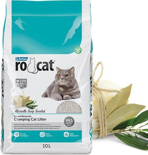RoCat Marsilya Sabunu Kokulu İnce Taneli Kedi Kumu 10 lt - Image 1