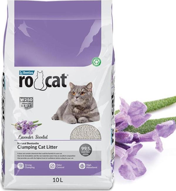 RoCat Lavanta Kokulu İnce Taneli Kedi Kumu 10 lt - Image 1