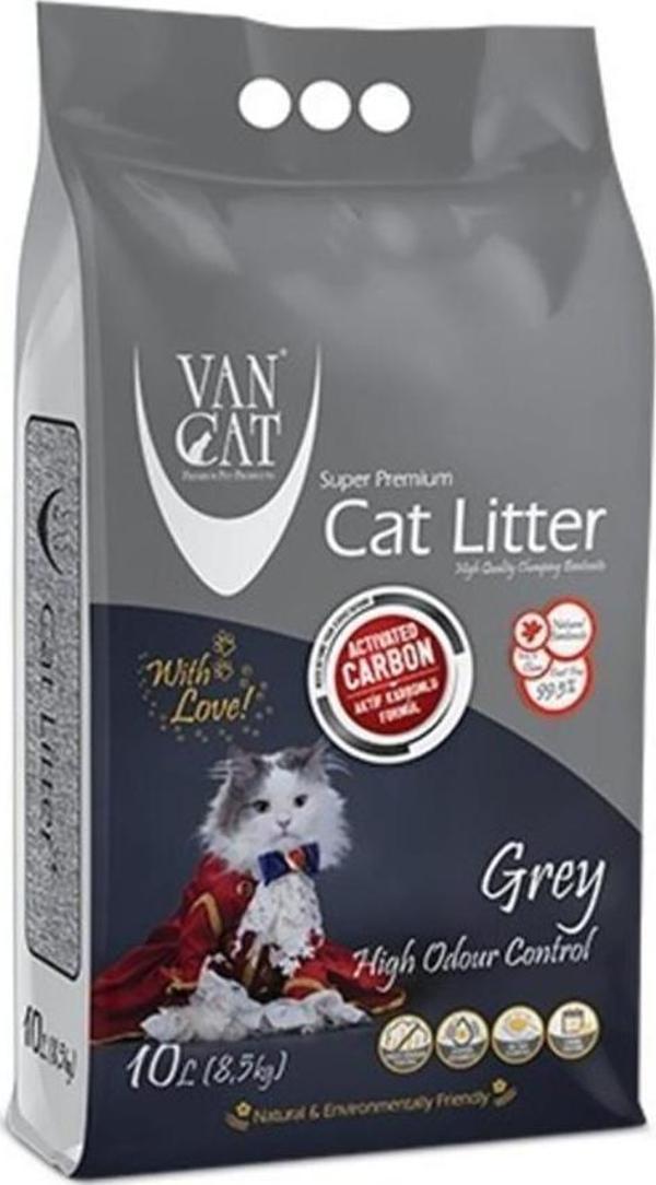 VanCat Bentonit Topaklanan Kedi Kumu Aktif Karbon 10 Lt - Image 1
