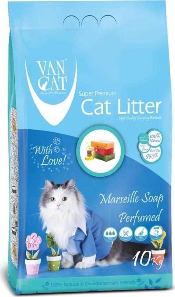 VanCat Marsilya Sabunlu İnce Taneli Kedi Kumu 10 Kg - Image 1