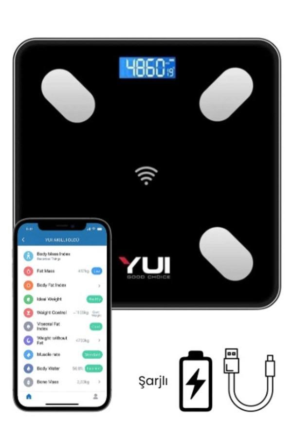 KB13 Akıllı Vücut Analiz Tartısı – Yağ, Su, Kas, Kitle Endeksi & Kilo Ölçer Dijital Baskül - Image 1