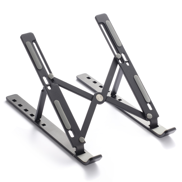 iDock N29-3 Katlanır Aluminyum Laptop Bilgisayar Standı - Siyah - Image 1
