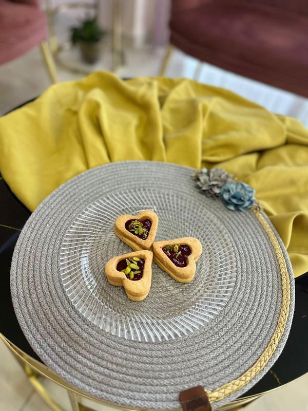 DecoHandy 39cm Çiçekli Jüt Örme Supla Amerikan Servis - Image 1