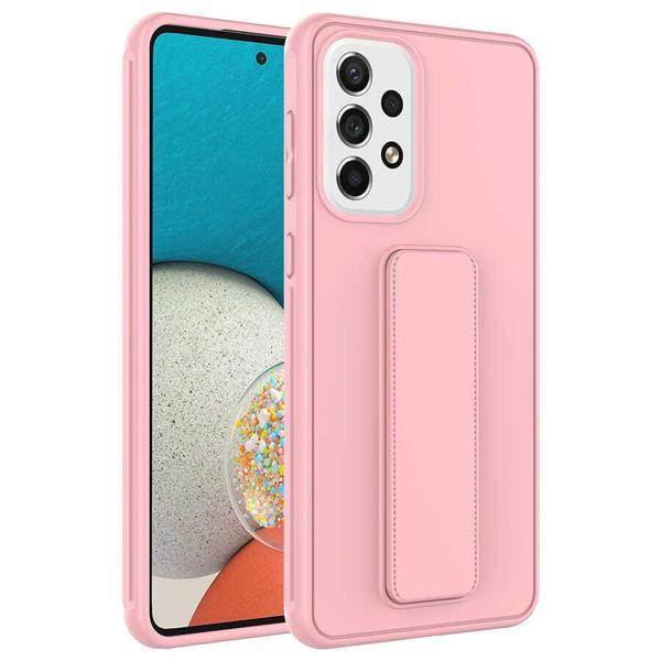 Galaxy A53 5G Kılıf MKST Qstand Kapak - Pembe - Image 1