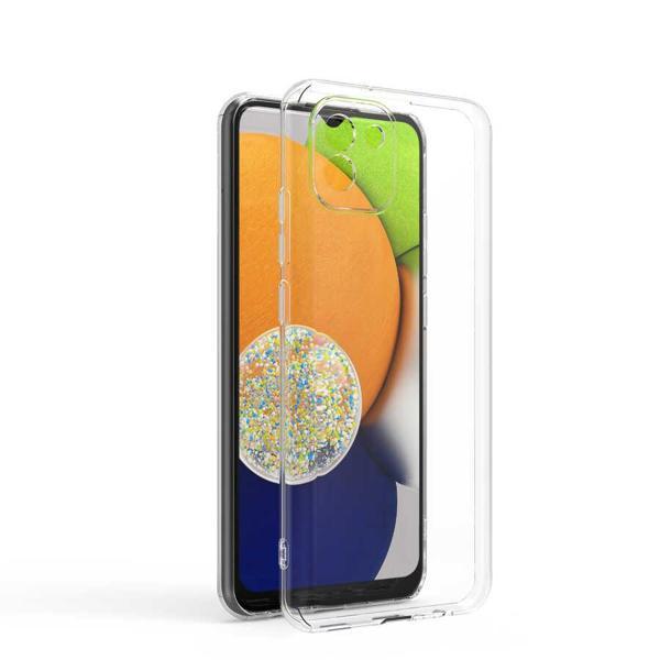 Galaxy A03 Kılıf MKST Süper Silikon Kapak - Renksiz - Image 1
