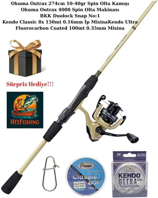HFzFishing Outrax (Sürpriz Hediyeli) Spin Olta Seti - 2 - Image 1