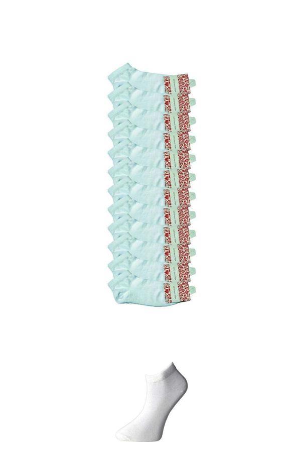 Beyaz Kadın Bilek Çorap 12 çift - Image 1