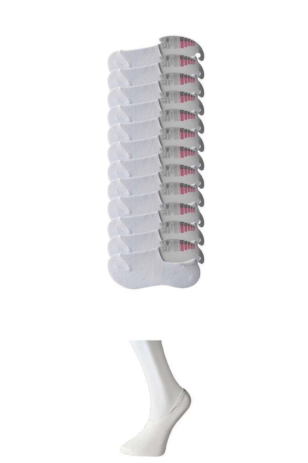 Beyaz Kadın Babet Çorap 12 çift - Image 1