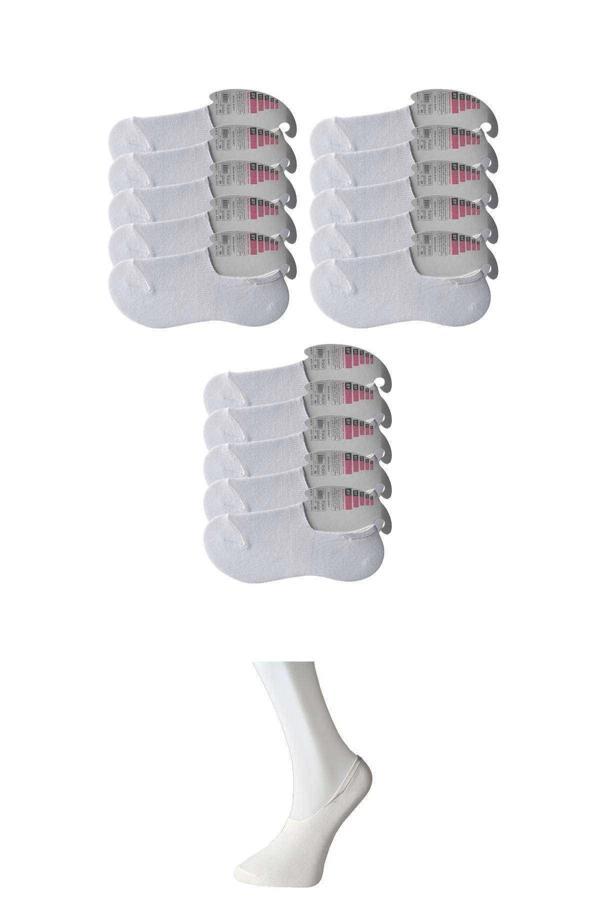Beyaz Kadın Babet Çorap 15 çift - Image 1