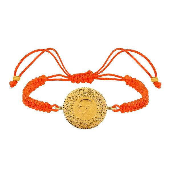 Gekas Kuyumculuk 22 Ayar Yeni Çeyrek Altın Turuncu İpli Bileklik - Image 1