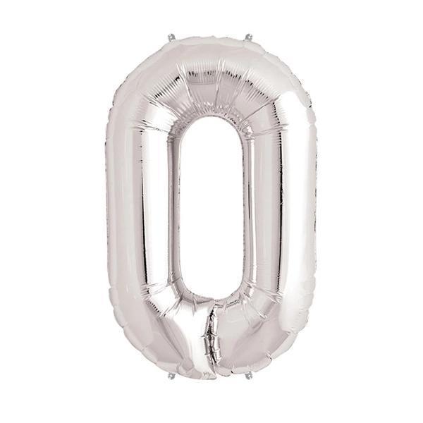Gümüş Rengi Folyo Rakam Balon 1 Metre - Image 1