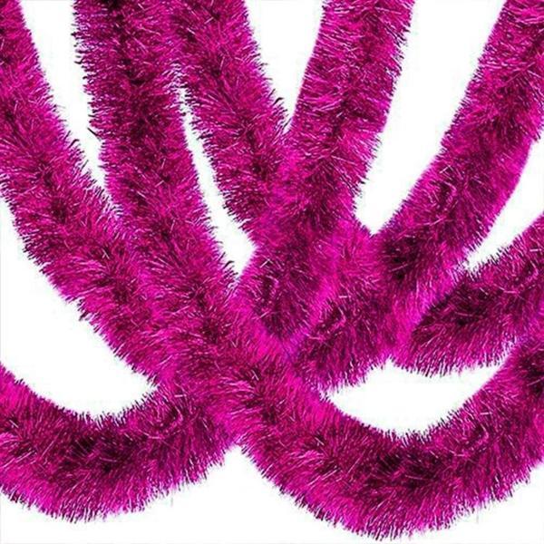 BFS   Parti İçin Mega Kalın Sim Süs 2 Metre Uzunluk 10 cm Genişlik Fuşya İthal - Image 1