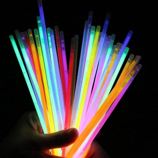 BFS   Karanlıkta Yanan Parlayan Fosforlu Glow Stick Çubuk Bileklik 50 Adet - Image 1