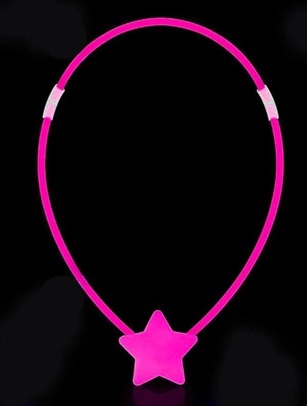 BFS     Glow Stick Yıldız Kolye - Glow Kolye - Glow Stick Partisi Yıldız Kolye 6 Adet - Image 1