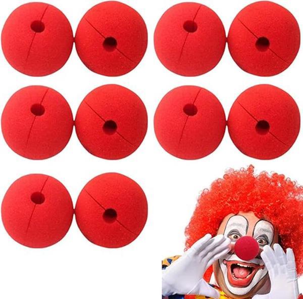Kırmızı Renk Sünger Palyaço Burnu Takma Burun 10 Adet - Image 1