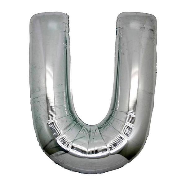 BFS Nessiworld  U Harf Folyo Balon Gümüş Renk  40 inç - Image 1