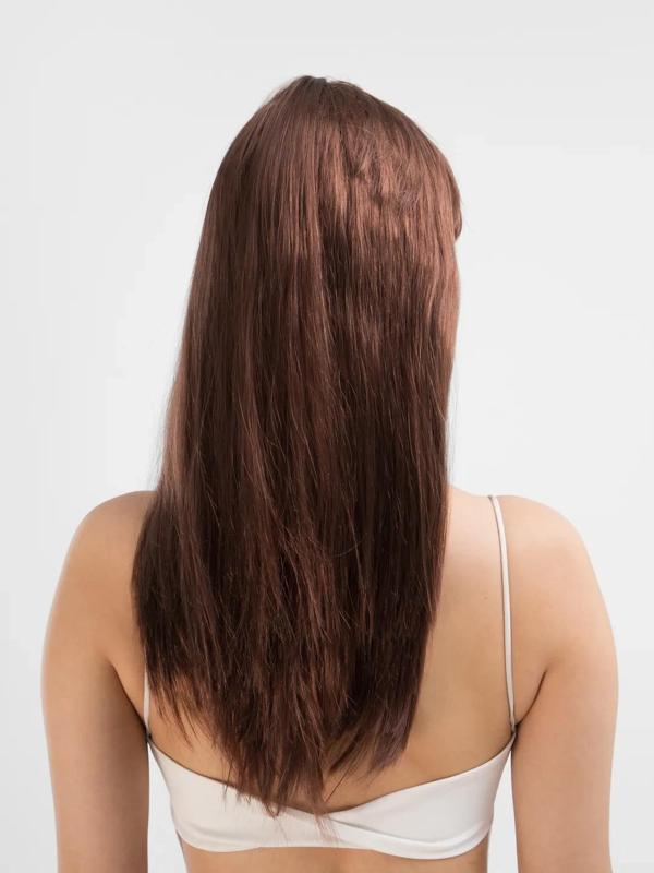 BFS   Kahve Renk Uzun Düz Parti Peruğu - Uzun Kahverengi Peruk - Image 1