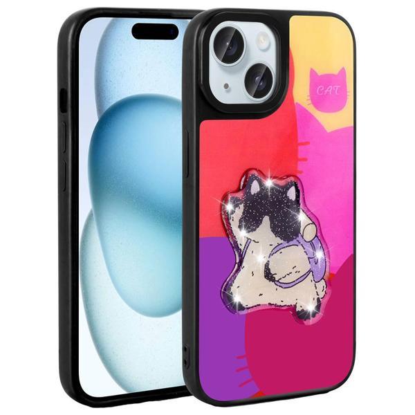 Apple iPhone 13 Kılıf Parlayan Kabartmalı İkonik Figürlü Zore Amas Silikon Kapak - Image 1