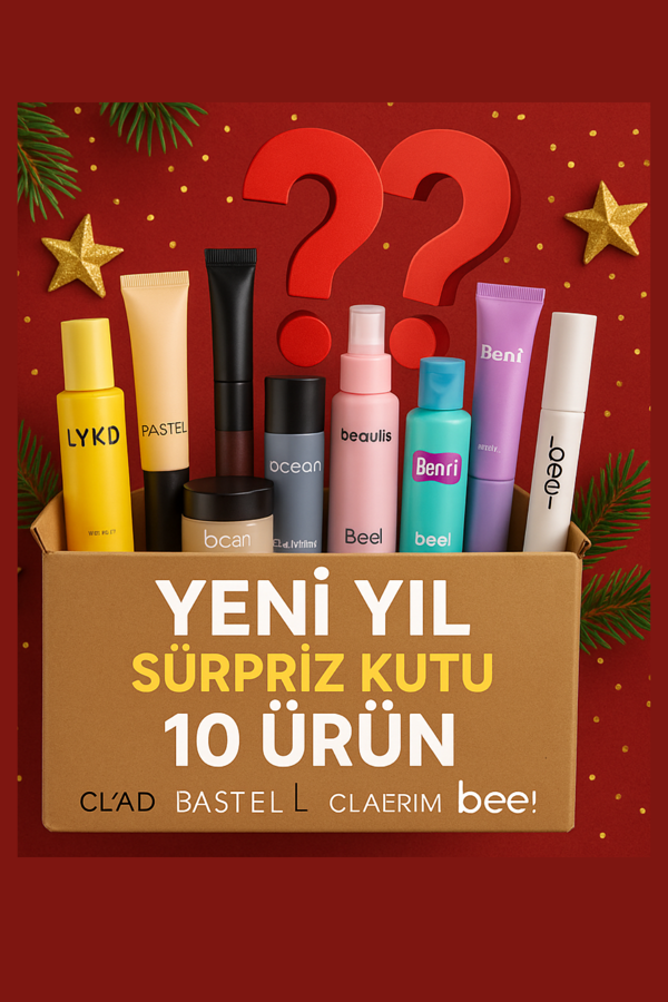 Yeni Yıl Sürpriz Güzellik Kutusu – 10'lu Kozmetik Hediye Seti (Sürpriz İçerik) - Image 1