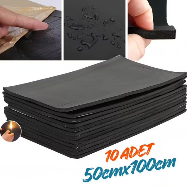 Araç Oto Kaput Kapı Taban Davlumbaz Ses Yalıtım Malzemesi 9mm Kauçuk 50cmx100cm 10adet - Image 1
