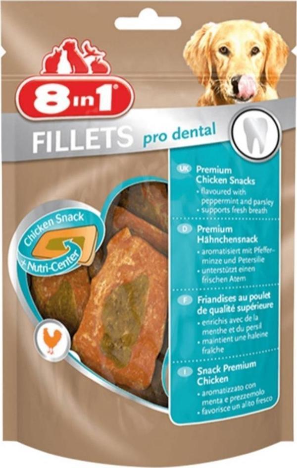 8 in 1 Fillets Pro Breath Nefes Tazeleyici Köpek Ödülü 80 gr Small - Image 1