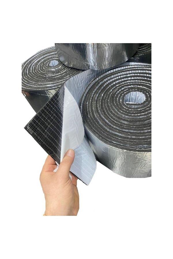 Kauçuk Bant Oto Ses Yalıtımı 6mm Alüminyum Folyolu 20 Cm X 10 Metre - Image 1