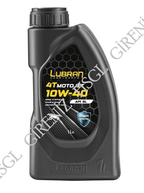 HSGL Lubran 4T MotoJet 10W-40 API SL Motor Yağı 1 Litre Yüksek Performanslı 4 Zamanlı Motosiklet Yağ - Image 1