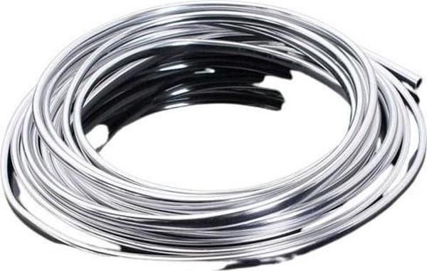 Krom Trim Fitilli Yeni Nesil Araç Içi Ip Şerit Balık Sırtı Nikelajlı - Image 1