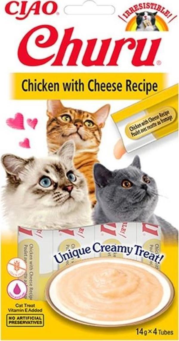Ciao Churu Cream Tavuklu ve Peynirli Kedi Ödül Kreması 4 X 14 Gr - Image 1