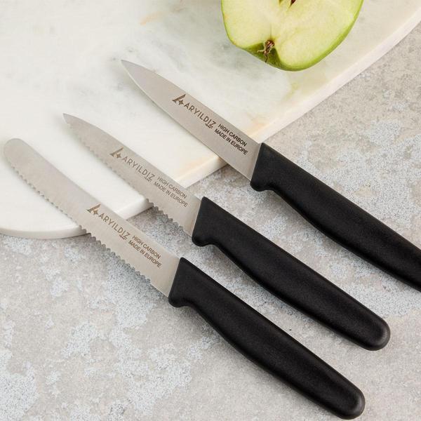Aryıldız Solo 3 Parça Bıçak Seti Siyah - Image 1
