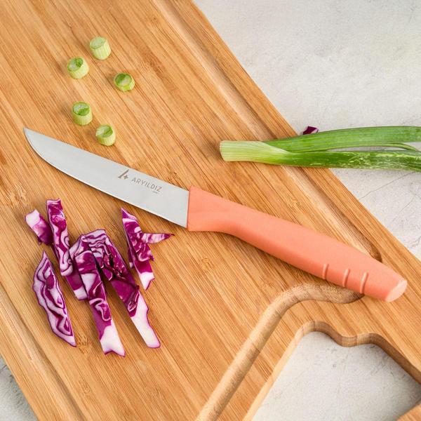 Aryıldız Primo Sebze Bıçağı Somon 11 cm - Image 1