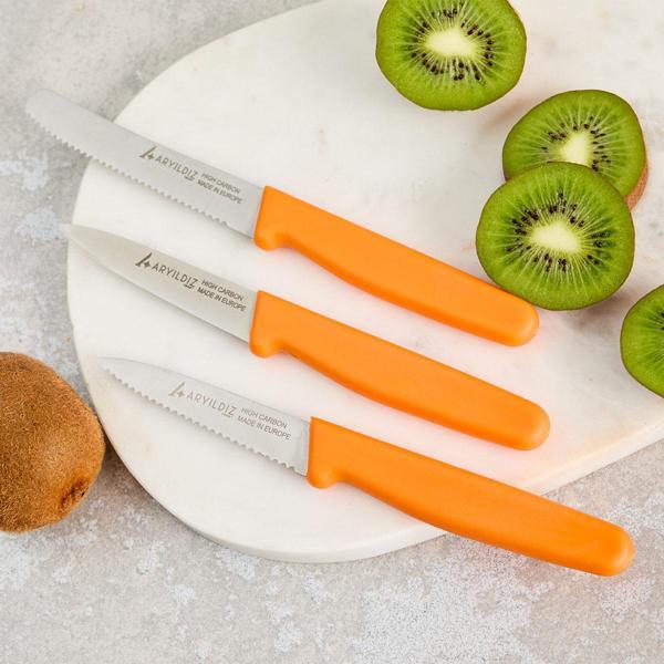 Aryıldız Solo 3 Parça Bıçak Seti Turuncu - Image 1