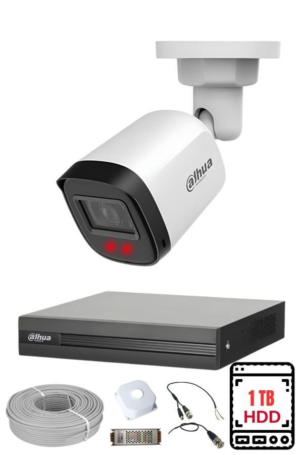 FURY DAHUA 1 Kameralı Gece Görüşlü Su Geçirmez FULL HD Güvenlik Kamerası Seti 1TB - Image 1