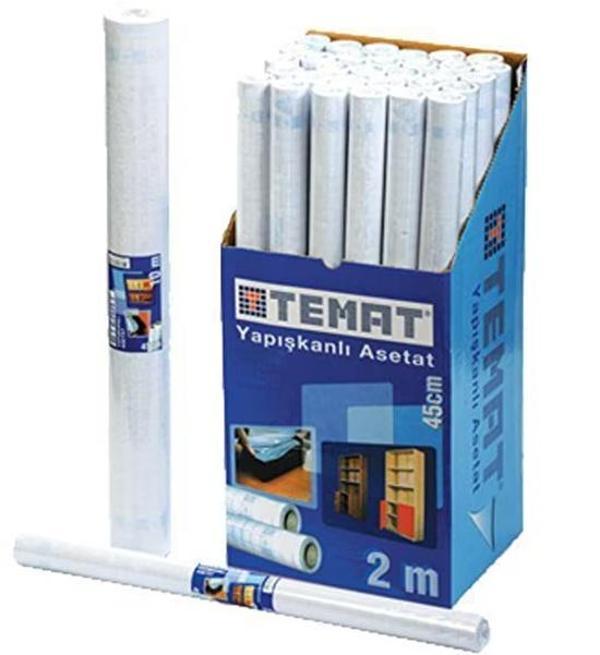 Yapışkanlı Asetat Şeffaf 45X2metre - 3 adet - Image 1