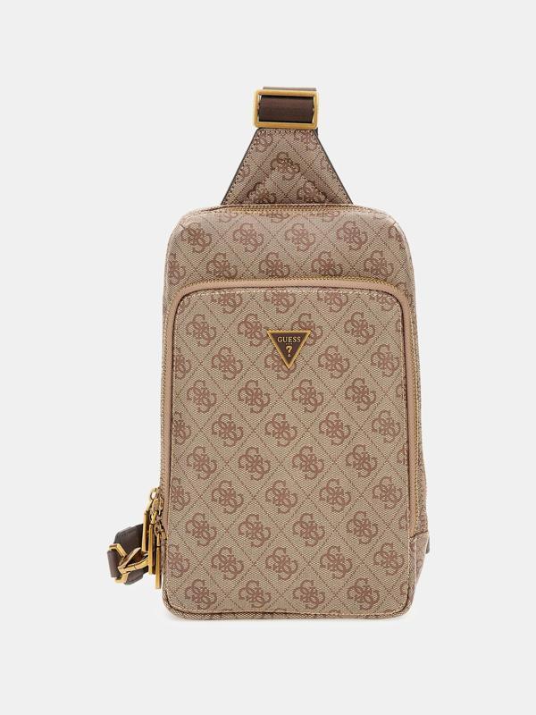 Guess Milano Erkek Bej/Kahverengi Çapraz Askılı Çanta HMMILOP5226-BBO - Image 1