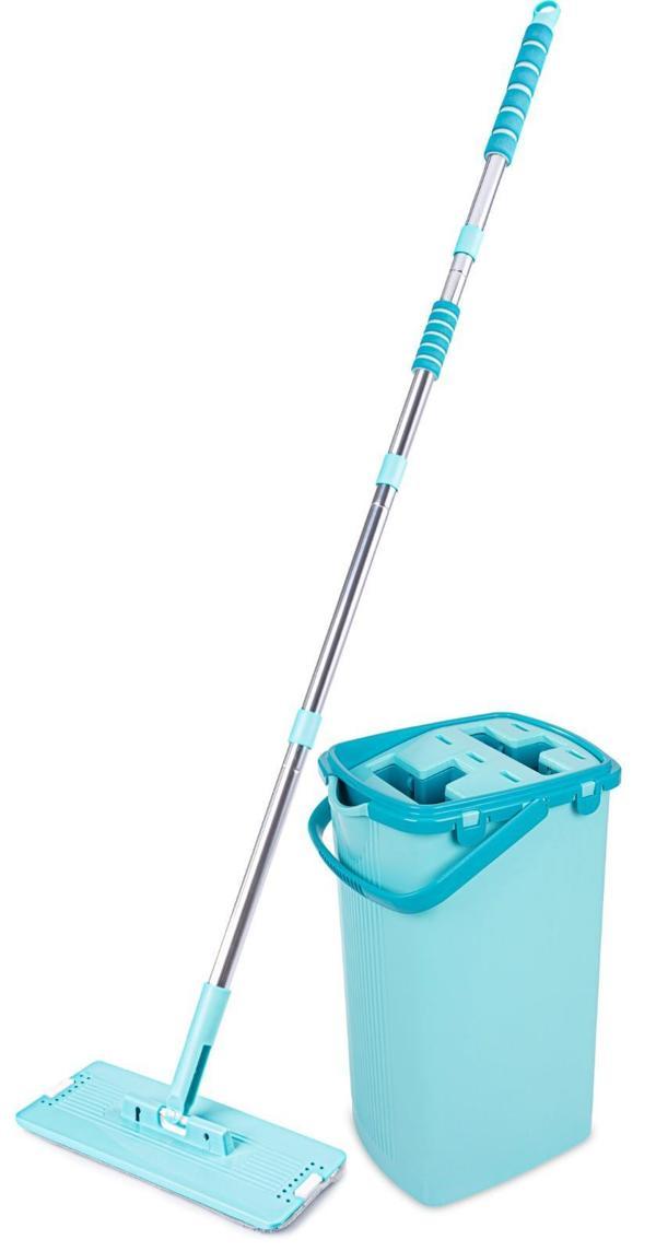 Omnipazar FLR-F0394 Sihirli Slim Tablet Mop Temizlik Kovası  Turkuaz - Image 1
