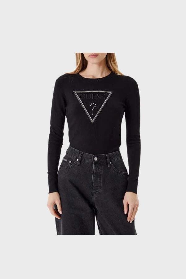 Guess Kiara Kadın Siyah Triko W5YR23Z2NQ2-JBLK - Image 1