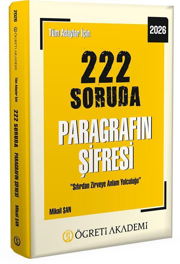 2026 Tüm Adaylar İçin 222 Soruda Paragrafın Şifresi - Pegem Akademi Yayıncılık - Image 1