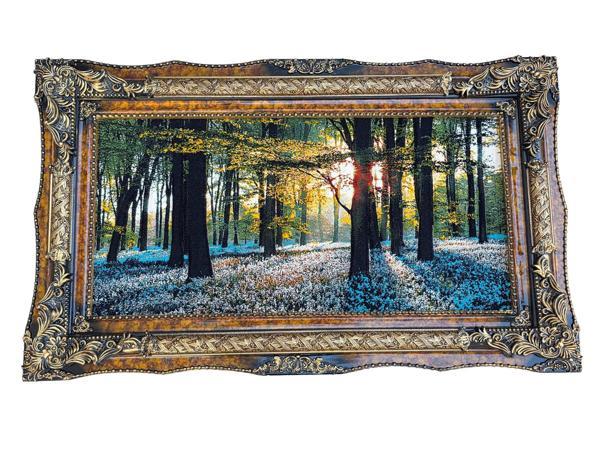 Güneşin Dokunuşu Adlı İran Tebriz Halı Tablo 123x75cm - Duvar Halı Kilim Tablo - Image 1