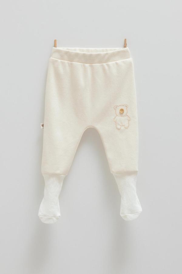 CUTE BEAR ÇORAPLI BEBEK PANTOLON - CARAMELL  - APE1464 - Bej - 0 - 1 Ay0 - 1 Ay - APE1464-B-0 - 1 Ay0 - 1 Ay Bej - Image 1