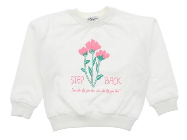 STEP BACK ÇİÇEK BASKILI İKİ İPLİK ŞARDONLU SWEATSHIRT - Ekru - 3 - 4 Yaş - ERL50349.0-Ekru-3 - 4 Yaş Ekru - Image 1