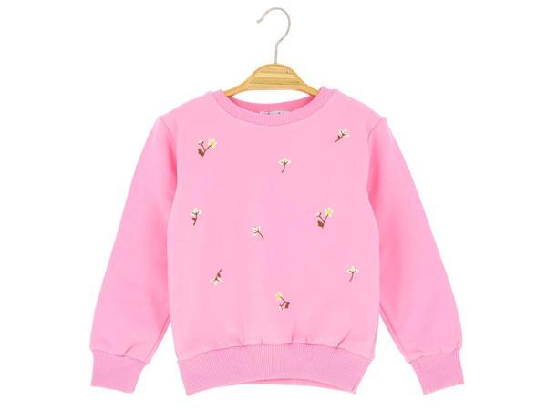KÜÇÜK PAPATYALAR NAKIŞLI İKİ İPLİK ŞARDONLU SWEATSHIRT - Pembe - 3 Yaş - ERL50686.0-Pembe-3 Yaş Pembe - Image 1
