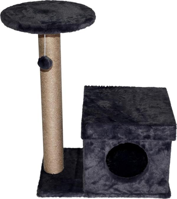 Dubex 39x72x80 cm Kedi Oyun Evi ve Tırmalama Platformu Gri - Image 1