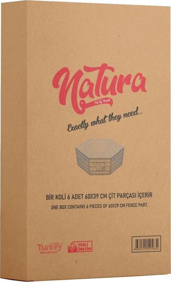 Natura Altıgen Kedi Köpek Oyun Çiti Orta 60X54Cm 6 Parça - Image 1