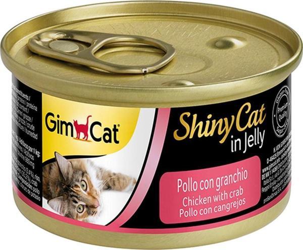 Gimcat Shinycat Jel İçinde Tavuk ve Yengeçli Kedi Konservesi 70 Gr - Image 1