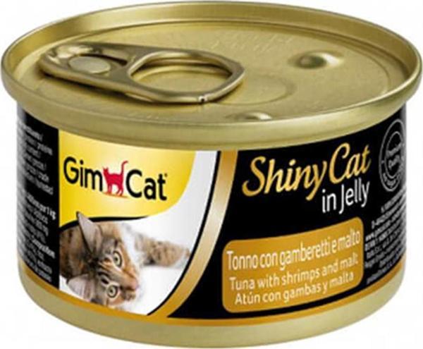 Gimcat Shinycat Jel İçinde Ton Balık Karides ve Malt Özlü Konserve 70 Gr - Image 1