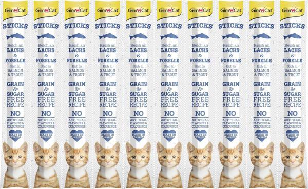 GimCat Sticks Tahılsız Somonlu Ödül Çubuğu 10 Lu - Image 1